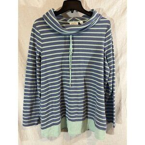 D&Co Active Women’s X-Large Long Sleeve Blue Striped Top